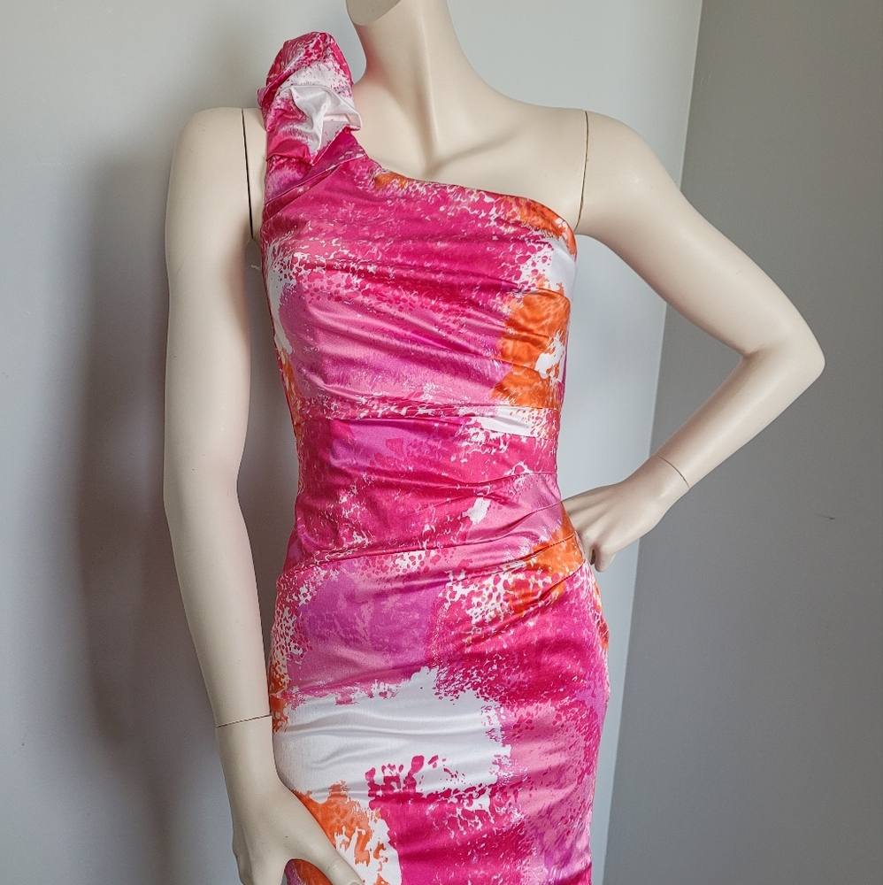 One shoulder cocktail dress